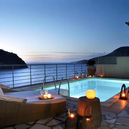 Villa Magnificent Kefalonia Chalker 3 Bedrooms Seafornt Spectacular Sea Views Private Outdoor Pool Assos Asos